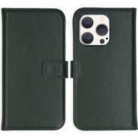 Selencia Étui portefeuille en cuir véritable Apple iPhone 15 Pro - Vert