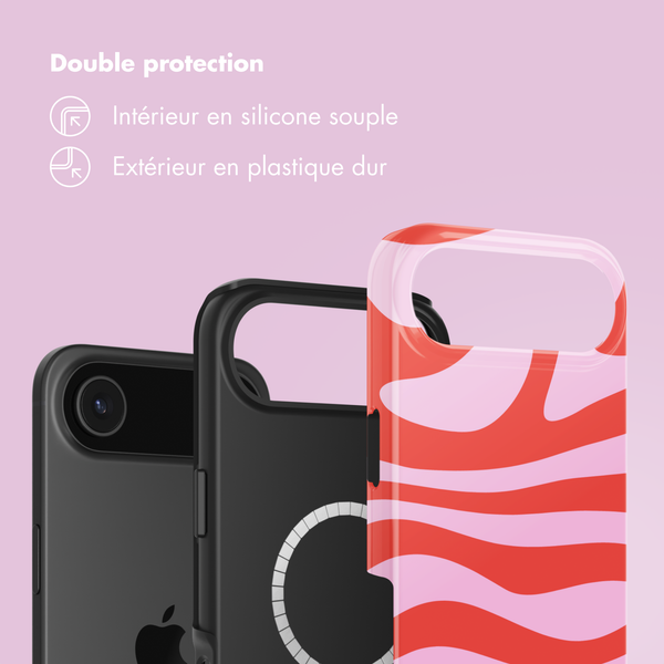 Selencia Coque arrière Vivid avec MagSafe Apple iPhone Air - Dream Swirl Pink