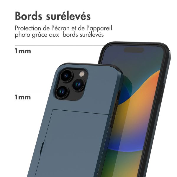 imoshion Coque arrière avec porte-cartes Apple iPhone 14 Pro - Bleu foncé