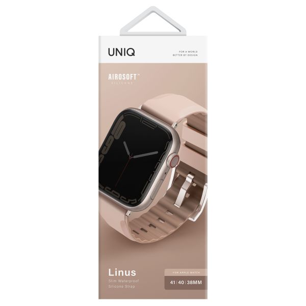 Uniq Bracelet Linus AiroSoft™ en silicone Apple Watch | 38/40/41/42 mm - Rose Pink