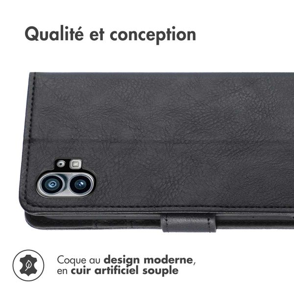 imoshion Étui de télephone portefeuille de luxe Nothing Phone (1) - Noir