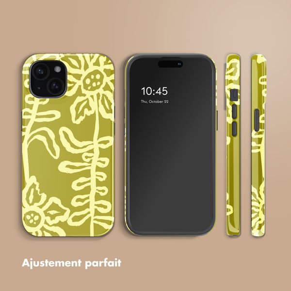 Selencia Coque arrière Vivid avec MagSafe Apple iPhone 15 - Chalky Bloom