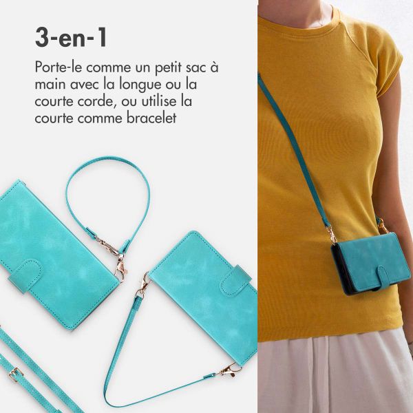 imoshion Etui de télephone portefeuille avec cordon Xiaomi 15T Pro - Turquoise
