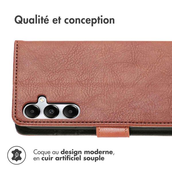 imoshion Étui de télephone portefeuille de luxe Samsung Galaxy A35 - Marron
