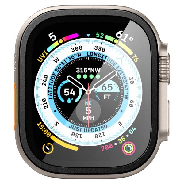 Spigen Protection d'écran Glas.tR Slim Pro Apple Watch Ultra 1 / 2 - 49 mm - Noir