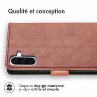 imoshion Étui de télephone portefeuille de luxe Samsung Galaxy A36 - Marron