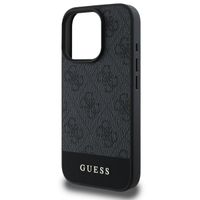 Guess Coque arrière Bottom Stripe 4G Apple iPhone 16 Pro - Gris
