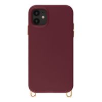 Selencia Coque arrière Rivièra avec MagSafe avec crochets amovibles Apple iPhone 11 - Bold Burgundy