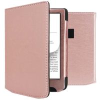imoshion Étui de liseuse portefeuille en cuir végan Pocketbook Verse / Verse Pro / Verse Pro Color / Vivlio Light / Light HD - Rose Doré