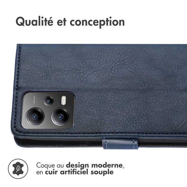 imoshion Étui de télephone portefeuille de luxe Xiaomi Poco X5 5G - Bleu foncé
