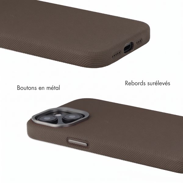 Accezz Coque arrière Mesh avec MagSafe Apple iPhone 14 / 13 - Marron