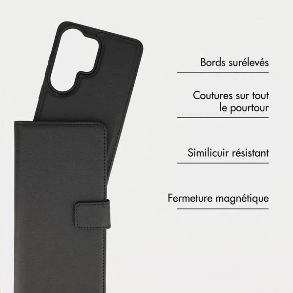 imoshion Étui portefeuille luxe 2-en-1 amovible Samsung Galaxy S26 Ultra - Noir