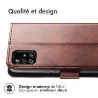 imoshion Étui de télephone portefeuille de luxe Samsung Galaxy A51 - Marron foncé