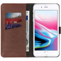 Selencia Étui portefeuille en cuir véritable Apple iPhone 8 Plus / 7 Plus - Marron