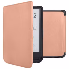 imoshion Étui de liseuse portefeuille Slim Soft Pocketbook Touch Lux 5 / HD 3 / Basic Lux 4 / Vivlio Lux 5 - Rose Doré