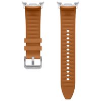 Samsung Bracelet Original Hybrid en cuir vegan Samsung Galaxy Watch 8 (40/44mm) / Classic (46mm) - Camel