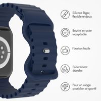 imoshion Bracelet Athletic en silicone Apple Watch | 38/40/41/42 mm - Bleu foncé