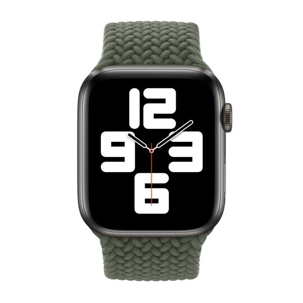 Apple Bracelet Solo tressé Apple Watch | 38/40/41/42 mm - Taille 3 - Inverness Green