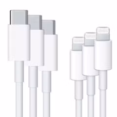 Câble USB-C vers Lightning pack de 3 - Apple 'pre-owned' - 1 mètre - Blanc