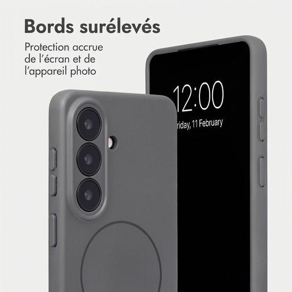 Accezz Coque Grip avec MagSafe Samsung Galaxy S26 - Gris