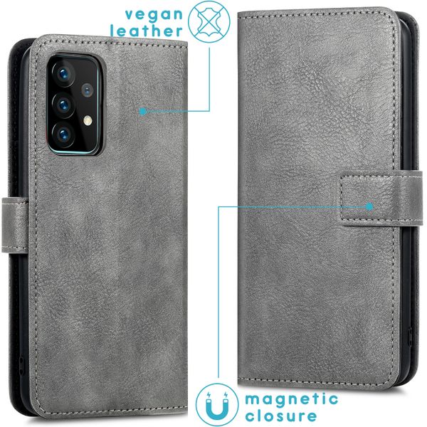 imoshion Étui de télephone portefeuille de luxe Samsung Galaxy A72 - Gris