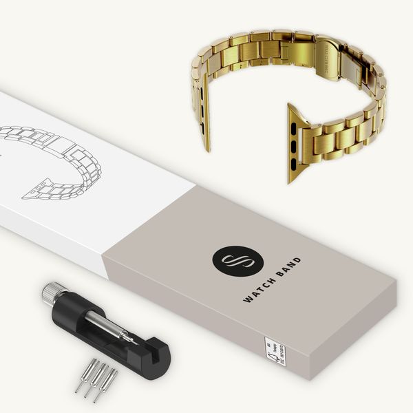 Selencia Bracelet à maillons fin en acier Apple Watch | 38/40/41/42 mm - Doré