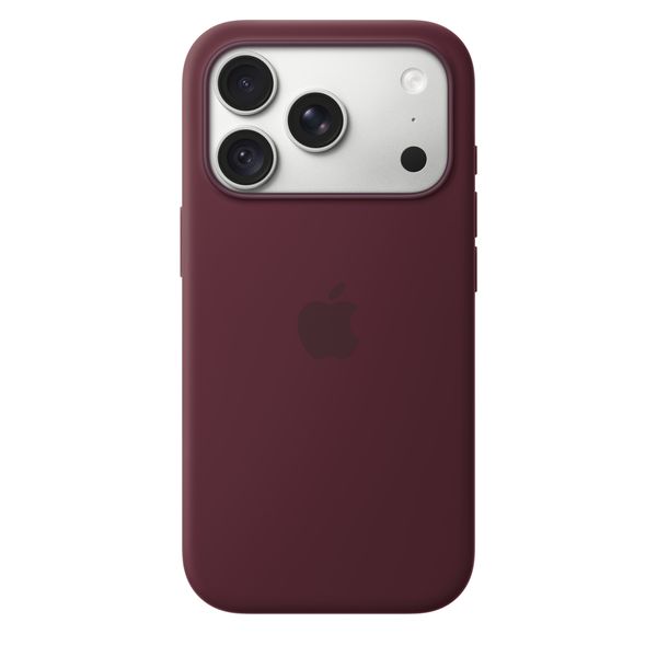 Apple Coque en silicone avec MagSafe Apple iPhone 18 Pro - Burgundy