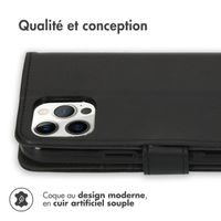 imoshion Étui de télephone portefeuille de luxe Apple iPhone 12 Pro Max - Noir