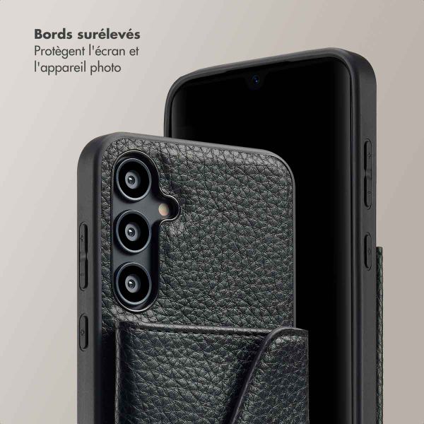 Selencia Coque de télephone Sera avec cordon et porte-cartes enveloppe Samsung Galaxy A55 - Noir