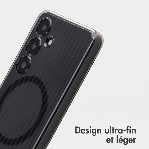 Accezz Coque arrière Lite avec MagSafe | Fluted | Samsung Galaxy S24 - Noir