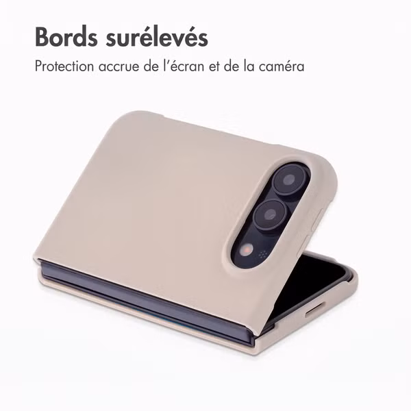 Accezz Coque Liquid Silicone avec MagSafe Apple iPhone Duo - Stone