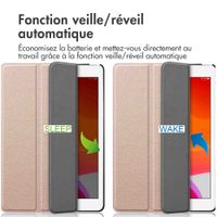 imoshion Coque tablette Trifold Apple iPad 9 (2021) 10.2 pouces / iPad 8 (2020) 10.2 pouces / iPad 7 (2019) 10.2 pouces - Rose Doré