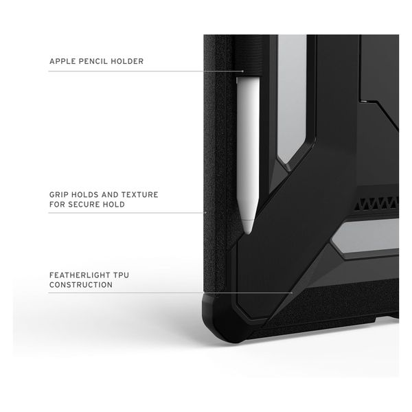 UAG Coque arrière Scout Plus avec support Scout Apple iPad Air 11 pouces (2026) M4 / (2025) M3 / (2024) M2 - Black