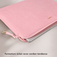 Selencia Pochette ordinateur Corduroy 15-16 pouces - Soft Blush