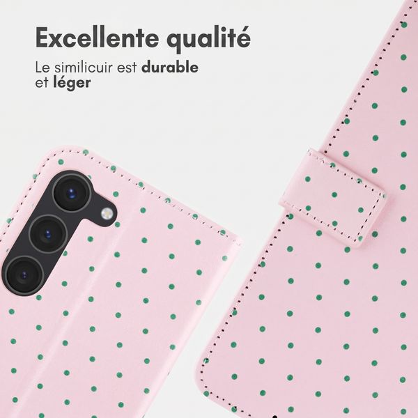 imoshion Étui de télephone portefeuille Design Samsung Galaxy S23 - Happy Dots