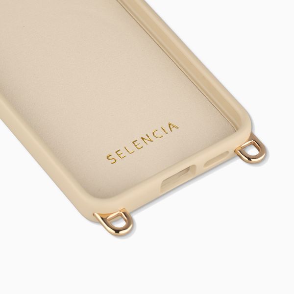 Selencia Coque arrière Rivièra avec MagSafe avec crochets amovibles Samsung Galaxy S25 / S24 - Milky Latte