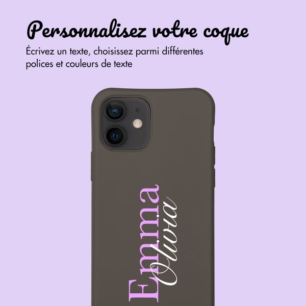 Coque Color MagSafe avec cordon amovible et photo et/ou texte personnalisés Apple iPhone 12 (Pro) - Nom