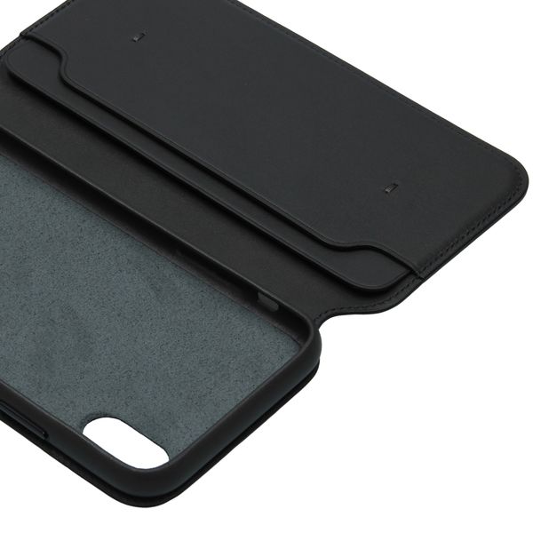 Apple Étui de télephone portefeuille Leather Folio Apple iPhone X / Xs - Noir