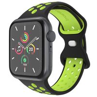 imoshion Bracelet Sport⁺ en silicone Apple Watch | 44/45/46/49 mm - Taille M/L - Black & Yellow