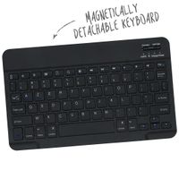 Accezz Étui de tablette portefeuille Bluetooth Clavier Apple iPad 9 (2021) 10.2 pouces / iPad 8 (2020) 10.2 pouces / iPad 7 (2019) 10.2 pouces - AZERTY / FR - Noir