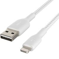 Belkin Câble Lightning vers USB-A tressé BoostCharge Pro - 1 mètre - Blanc