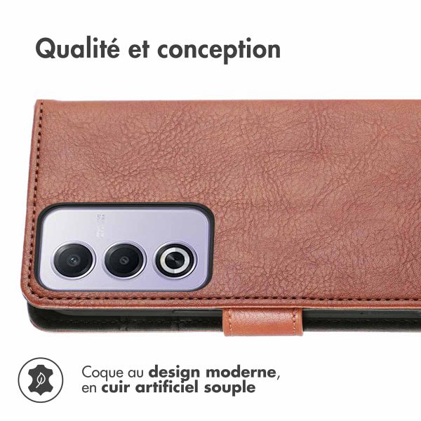 imoshion Étui de télephone portefeuille de luxe Oppo A80 5G - Marron