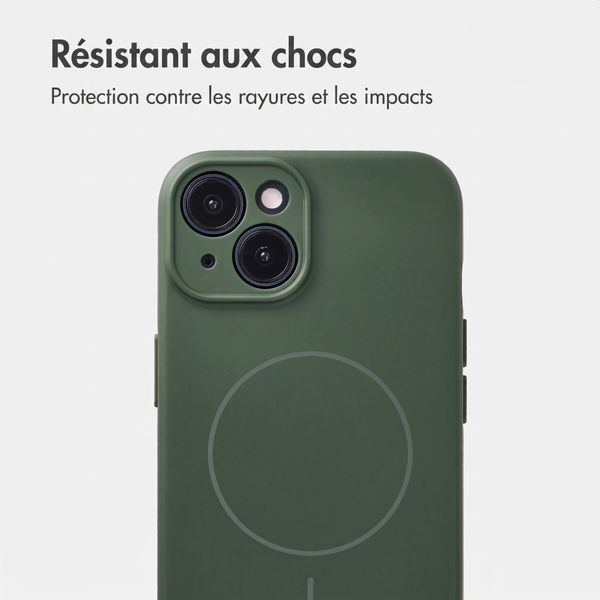 Accezz Coque Grip avec MagSafe Apple iPhone 14 - Vert foncé