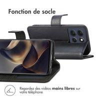 imoshion Étui de télephone portefeuille de luxe Motorola Moto G86 - Noir