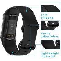imoshion Bracelet sport en silicone Fitbit Charge 5 / 6 - Taille L - Noir
