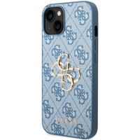 Guess Coque 4G Metal Logo Backcover Apple iPhone 14 - Bleu