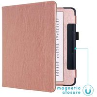 imoshion Étui de liseuse portefeuille en cuir végan Kobo Sage / Tolino Epos 3 - Rose Doré