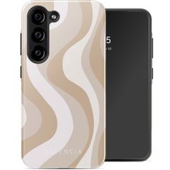 Selencia Coque arrière Vivid Samsung Galaxy S23 - Desert Waves Beige