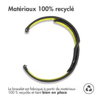 imoshion Bracelet sport en silicone  - Connexion universelle 20 mm - Black & Neon Yellow