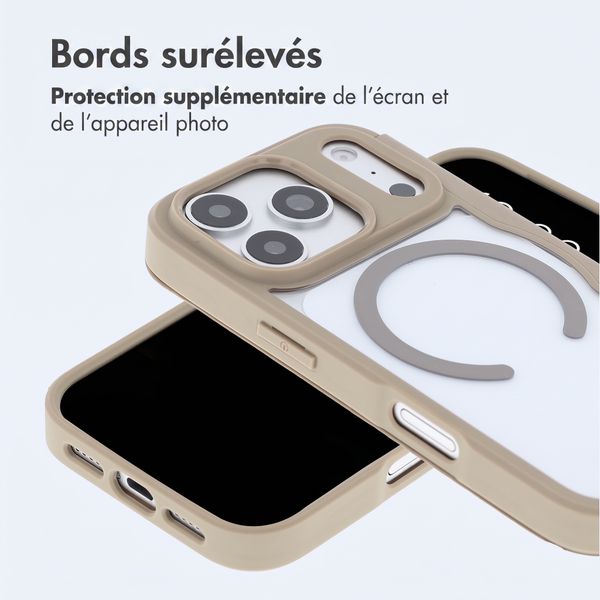 imoshion Bookcase transparente avec MagSafe Apple iPhone 18 Pro Max / 17 Pro Max - Beige